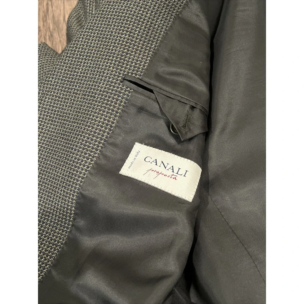 Canali Proposta Mens Brown Italy Wool Blazer Sport Coat Size 50R EUC